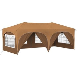 vidaXL Pop-up Partyt&auml;lt 575 x 288 x 245 cm Beige Oxford Tyg