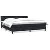 vidaXL Rams&auml;ng med madrass svart 180x210 cm sammet