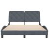 vidaXL Bed Frame without Mattress Dark Grey 120x200 cm Velvet