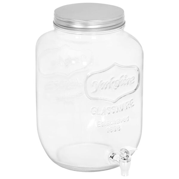 vidaXL Glasbeh&aring;llare med tappkran 8050 ml glas