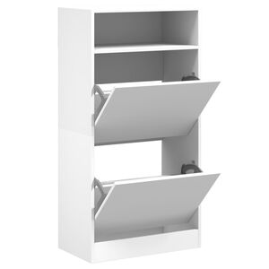 vidaXL Skohylla vit 60x34x116 cm konstruerat tr&auml;