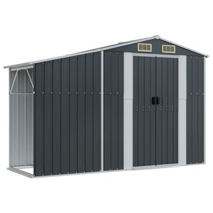 vidaXL Tr&auml;dg&aring;rdsskjul antracit 277x93x179 cm galvaniserat st&aring;l