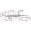vidaXL Dagbädd utdragbar med lådor utan madrass vit 90x190 cm