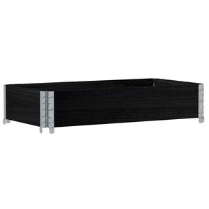 vidaXL Odlingsl&aring;da svart 100x50 cm massiv furu