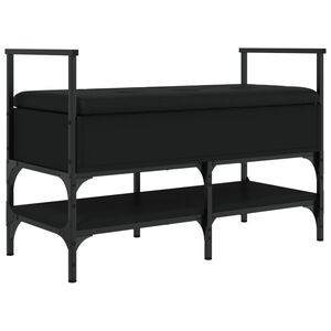 vidaXL Skob&auml;nk svart 85,5x42x57,5 cm konstruerat tr&auml;