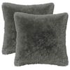 vidaXL Kudd&ouml;verdrag 2 st HEERLEN Ljusgr&aring; 40 x 40 cm PV Fleece