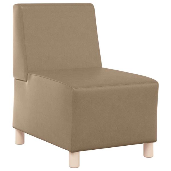 vidaXL Modulsofa utan armst&ouml;d 3 pcs Cappuccino 55 x 74 x 82 cm