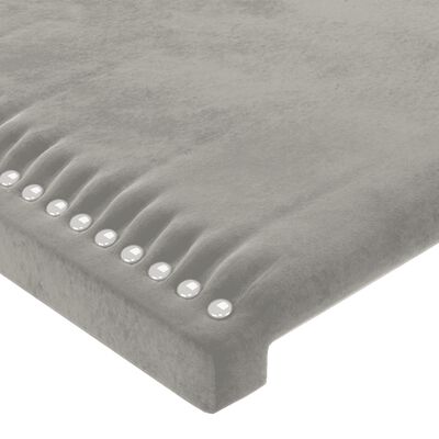 vidaXL Ramsäng med madrass ljusgrå 200x200 cm sammet