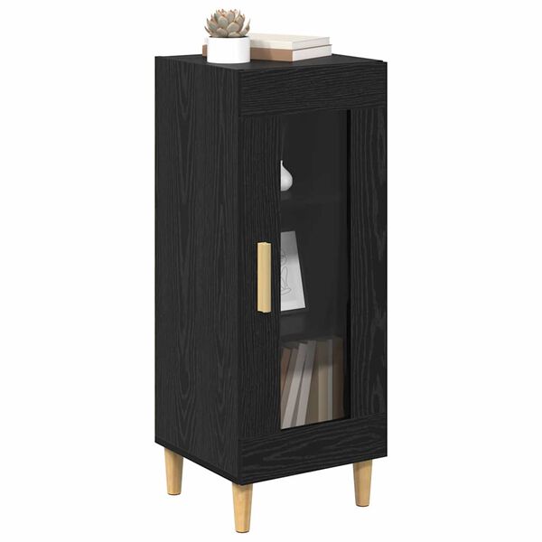 vidaXL Sideboard Svart Ek 34.5 x 32.5 x 90 cm Konstruerat tr&auml;