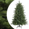 vidaXL Plast Hingad Julgran 120 cm PVC och metall Gr&ouml;n