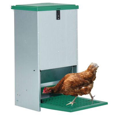 vidaXL Foderautomat för fjäderfä med pedal 20 kg