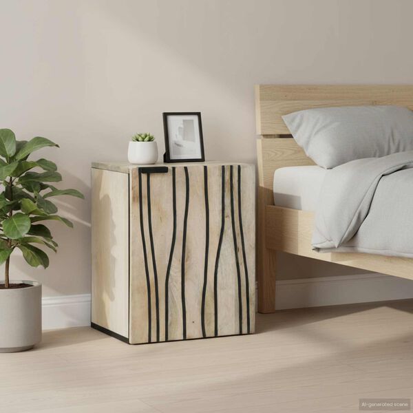 vidaXL Badrumssk&aring;p med handfat Vit 38 x 33,5 x 48 cm Konstruerat tr&auml;