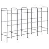 vidaXL F&ouml;rvaringshylla f&ouml;r 12 backar silver 190x33x116 cm st&aring;l