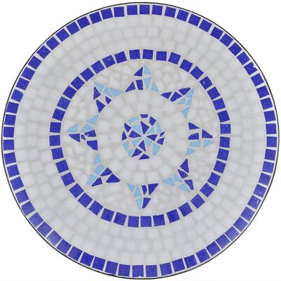 vidaXL Caféset 3 delar keramik blå och vit