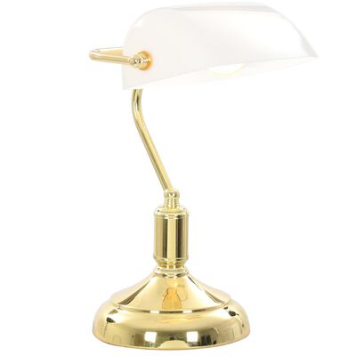 vidaXL Bordslampa 40 W vit och guld