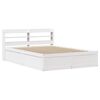 vidaXL S&auml;ngram med huvudgavel vit 140x190 cm massiv furu
