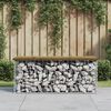vidaXL Trädgårdsbänk gabion-design 103x44x42 cm tryckimpregnerad furu