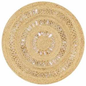 vidaXL Handgjord jutematta fl&auml;tad 90 cm