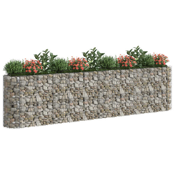 vidaXL Planteringsgabion galvaniserat järn 400x50x100 cm