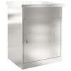 vidaXL Paketbox med lagring Silver 47,5 x 38 x 59 cm Rostfritt st&aring;l
