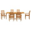 vidaXL Trädgårdsmöbelset 7 pcs Brun 200 x 100 x 75 cm Massivt teakträ