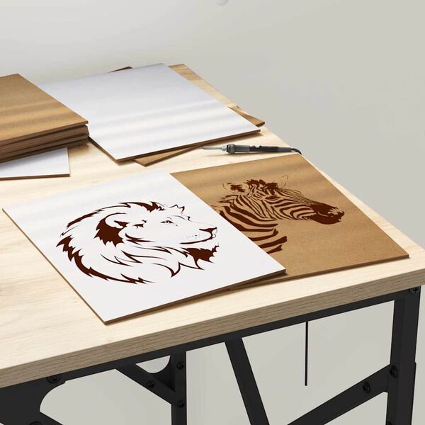 vidaXL Dekorpaneler 50 pcs Vit 15 x 21 x 0.27 cm Konstruerat tr&auml;