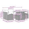 vidaXL Tr&auml;dg&aring;rdsoffset med kudde med lagring 7 pcs Beige Poly Rattan