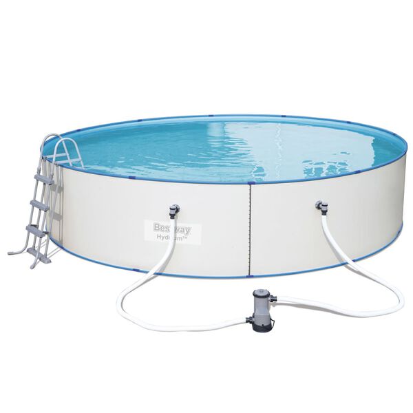 Bestway Pool med tillbeh&ouml;r Hydrium st&aring;lram rund 460x90 cm