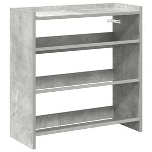vidaXL Skohylla betonggr&aring; 60x25x62 cm konstruerat tr&auml;