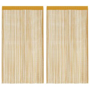vidaXL Str&auml;nggardiner 2 st guld 100x250 cm