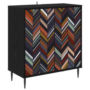 vidaXL Sideboard OMMEN Svart ek 69 x 33 x 76 cm Konstruerat tr&auml;