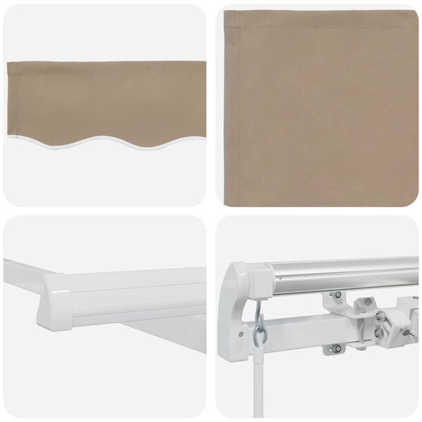 vidaXL Markis Beige 3 x 2,5 m Polyester och metall