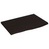 vidaXL V&auml;gghylla m&ouml;rkbrun 60x40x2 cm behandlad massiv ek