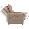 vidaXL Elektrisk massagef&aring;t&ouml;lj taupe mikrofibertyg