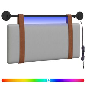 vidaXL H&auml;ngande s&auml;nggavel Med LED-lampa Moln Gr&aring; Antik PU