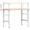 vidaXL Arbetsb&auml;nk 100x(55-60)x(73-99,5) cm massivt boktr&auml;