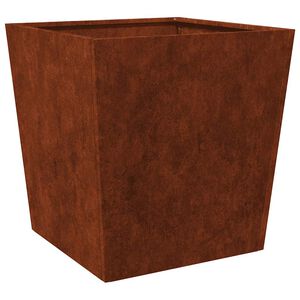 vidaXL Planteringsk&auml;rl f&ouml;r tr&auml;dg&aring;rd 50x50x50 cm v&auml;derbest&auml;ndigt st&aring;l