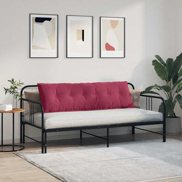 vidaXL Ryggkudde Vinr&ouml;d 160 x 50 cm Kordread tyg