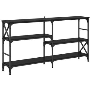 vidaXL Konsolbord Svart Ek 150 x 29 x 76,5 cm Konstruerat tr&auml;
