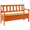 vidaXL Utomhusb&auml;nk med lagring Brun 119 x 44 x 76 cm Massiv furu