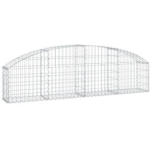 vidaXL Gabion b&aring;gformad 200x30x40/60 cm galvaniserat j&auml;rn