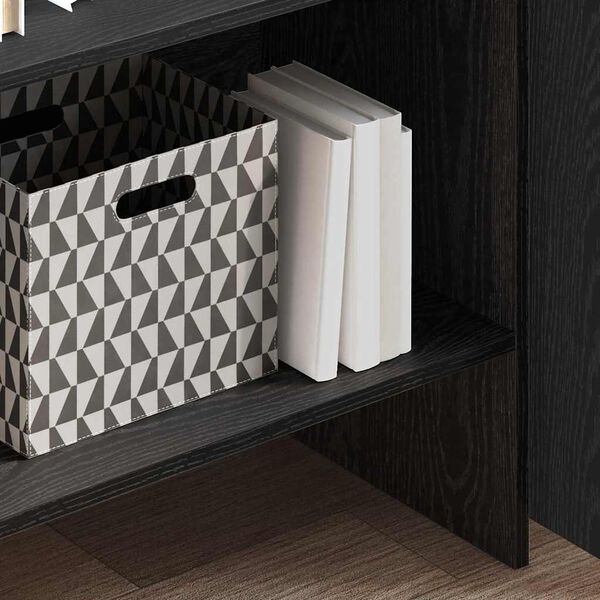 vidaXL Boksk&aring;p Svart Ek 60 x 35 x 180 cm Konstruerat tr&auml;