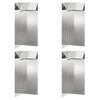 vidaXL Snigelfence 4 st 10 x 10 x 25 cm Rostfritt st&aring;l Silver