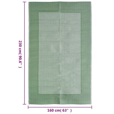 vidaXL Utomhusmatta grön 160x230 cm PP