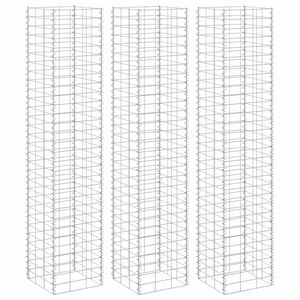 vidaXL Gabioner 3 st 30x30x150 cm j&auml;rn