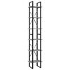 vidaXL Bokhylla 6 hyllplan betonggr&aring; 40x30x210 cm konstruerat tr&auml;