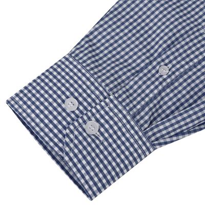 vidaXL Kostymskjorta för män storlek XXL marinblå- och vitrutig