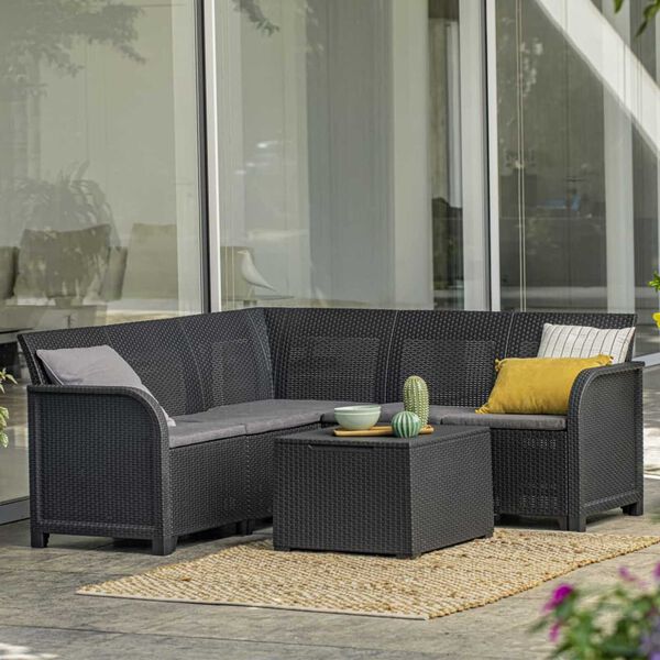 Keter Förvaringsbord för trädgården Rosalie grafit