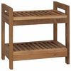 vidaXL Badrumshylla Naturlig 45 x 30 x 45 cm Massivt teaktr&auml;
