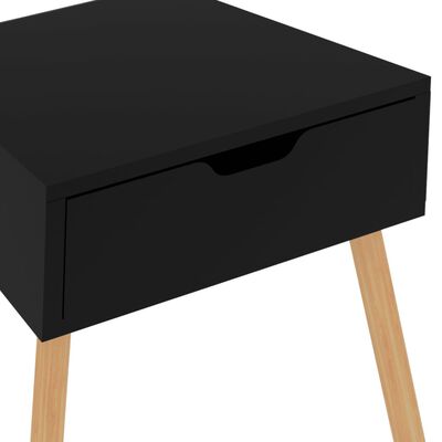 vidaXL Sängbord svart högglans 40x40x56 cm spånskiva